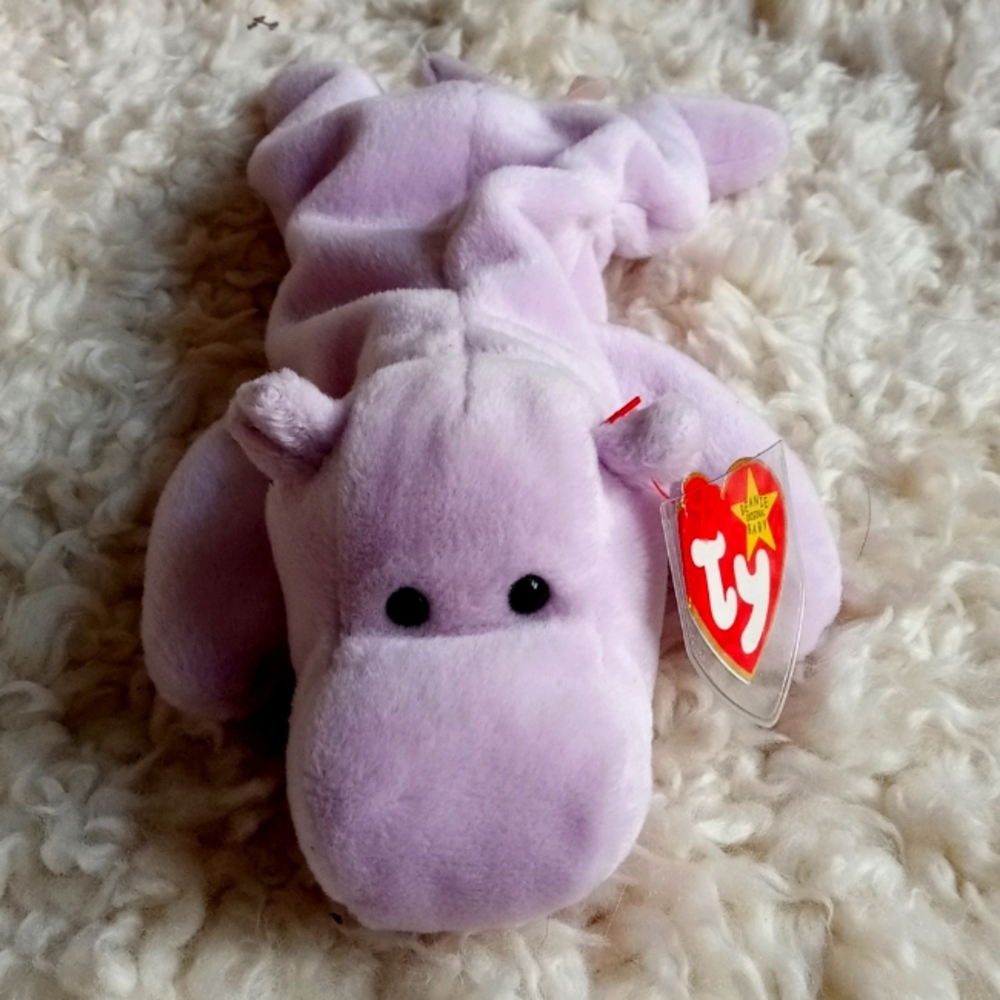 Rare beanie baby Happy the Hippo